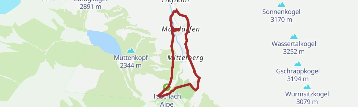 Route map: Mandarfner Runde groß